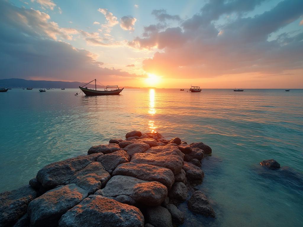 澎湖馬公特色旅宿 - 澎湖在地體驗 - 馬公港口夕陽海景